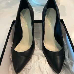CHANEL Black Leather Heels